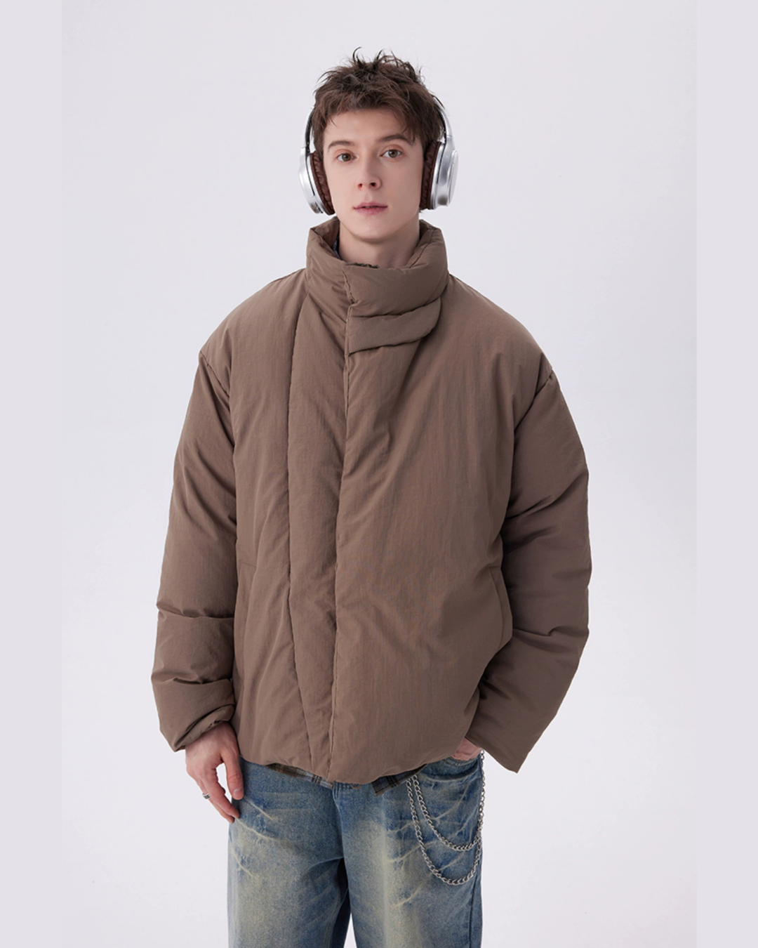 Basic Crossover Puffer Jacket