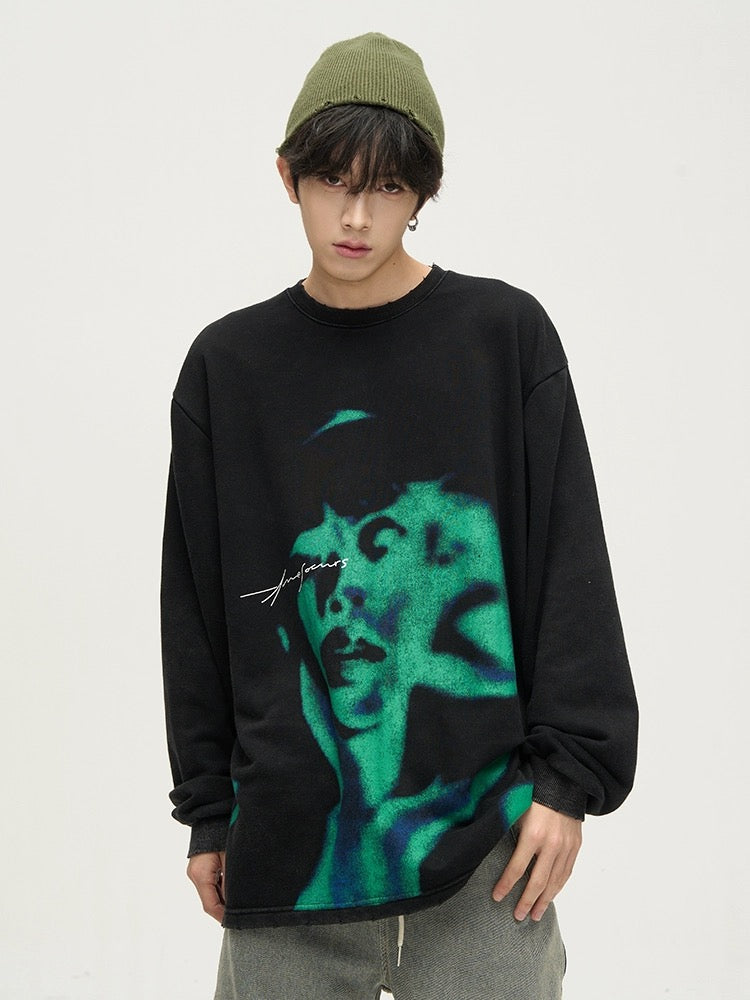 Face Embroidered Sweater