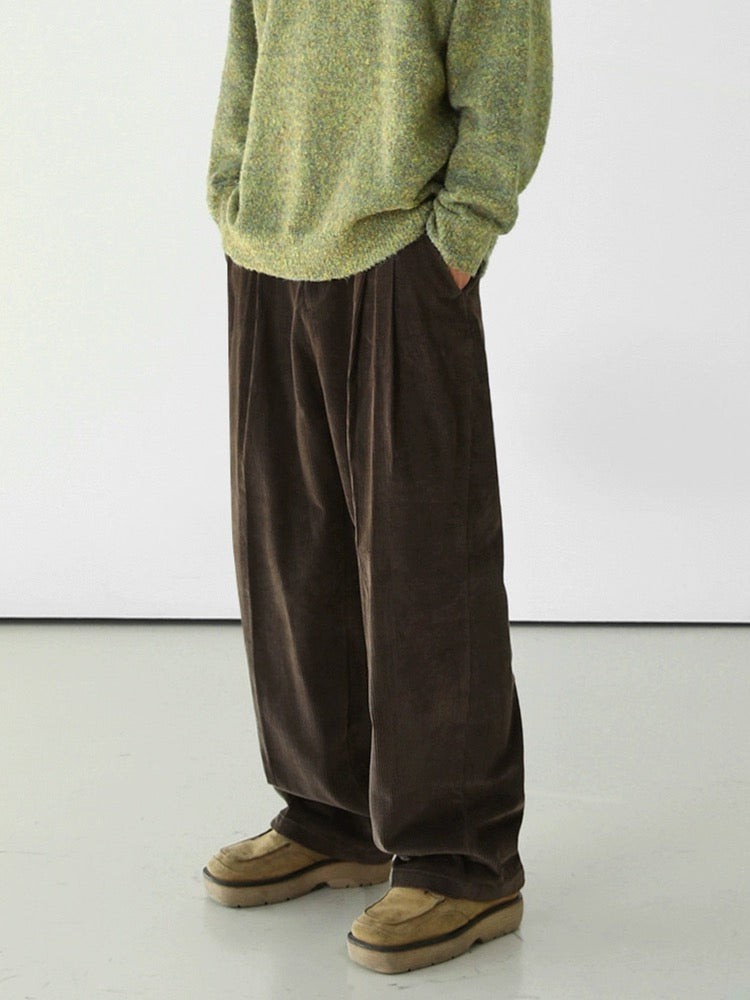 Retro Brown Casual Pants
