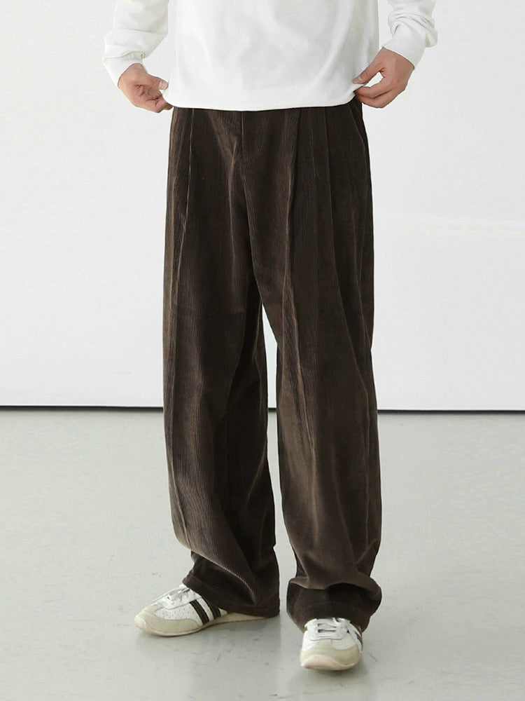 Retro Brown Casual Pants