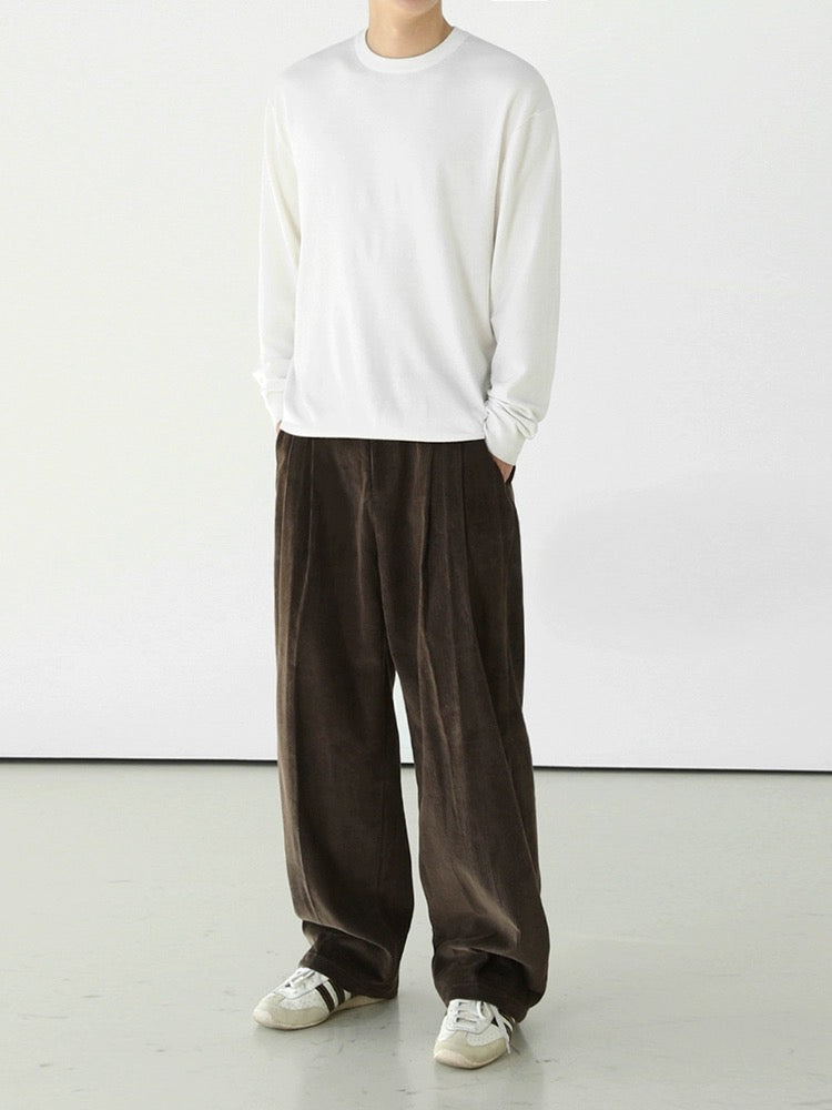 Retro Brown Casual Pants