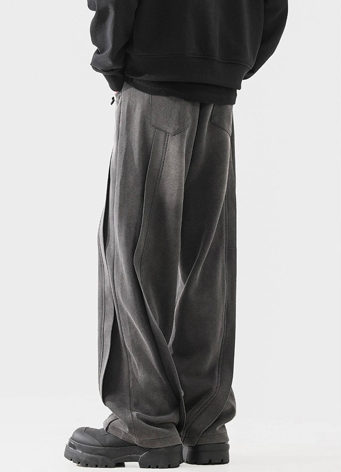 Deconstructed Washed Loose Casual Pants