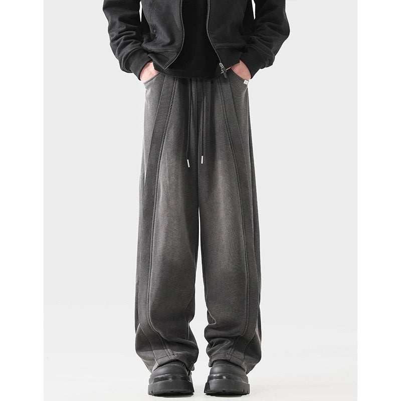 Deconstructed Washed Loose Casual Pants