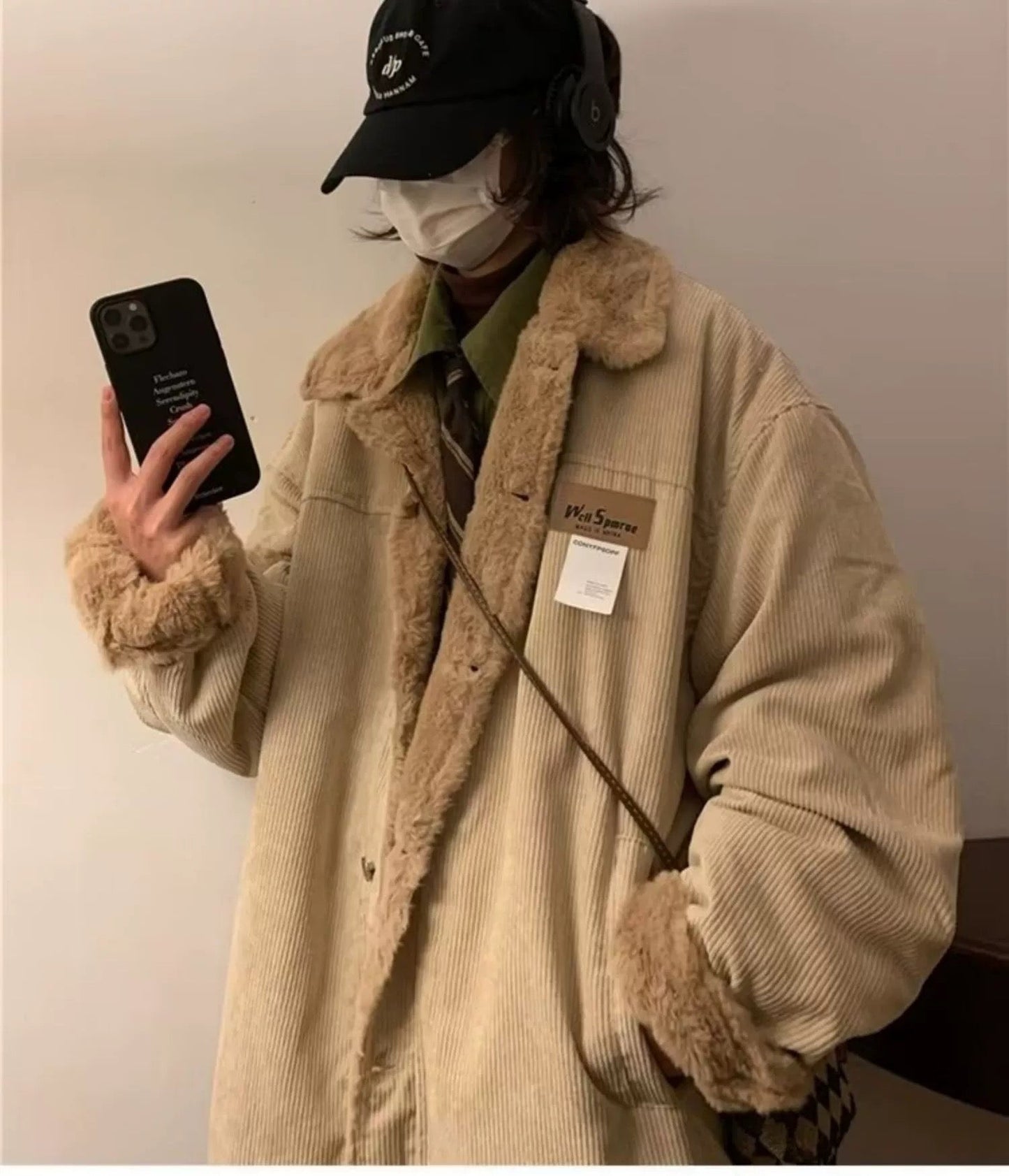 Lamb Wool Cotton-Padded Jacket