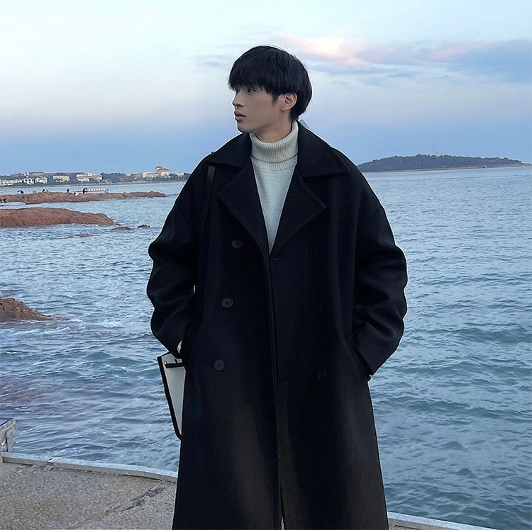 Winter Woolen Double-Breasted Coat