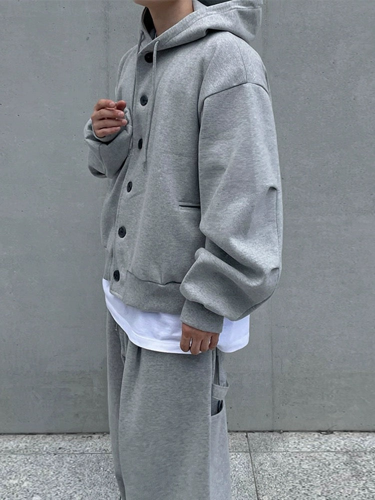 Hooded Grey Cardigan