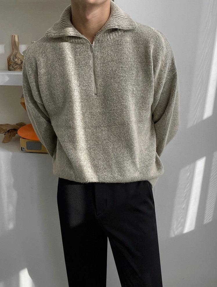 Turtle Neck Zipline Sweater