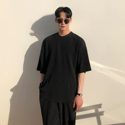 N.11005 Oversized Straight Line Pattern Tee