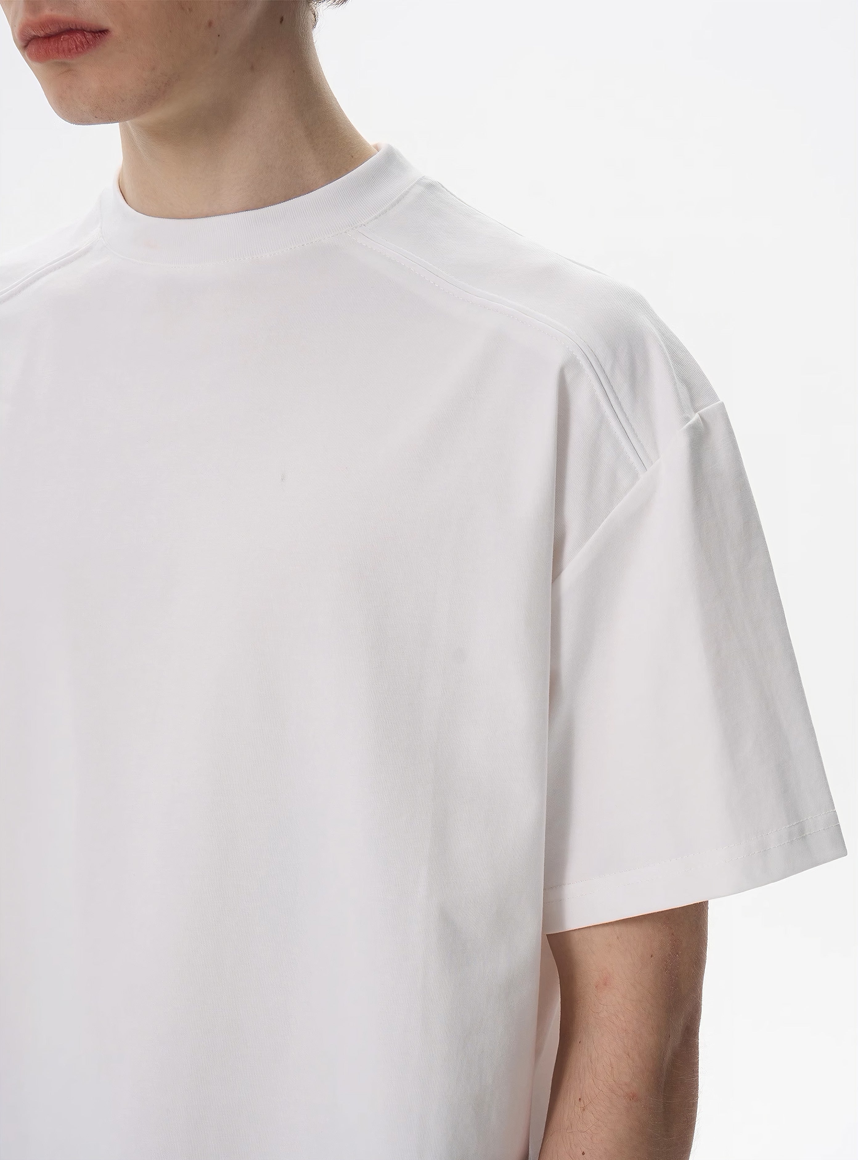 Sorona Cool Fabric Boxy Fit Deconstructed T-shirt