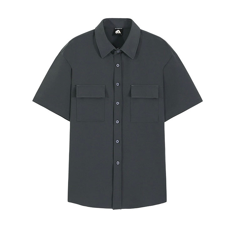 Casual Button Down Short-Sleeve Shirt