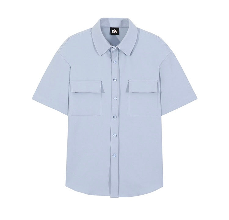 Casual Button Down Short-Sleeve Shirt