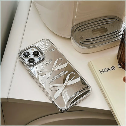 CA21 | aesthetic bow mirror phone case