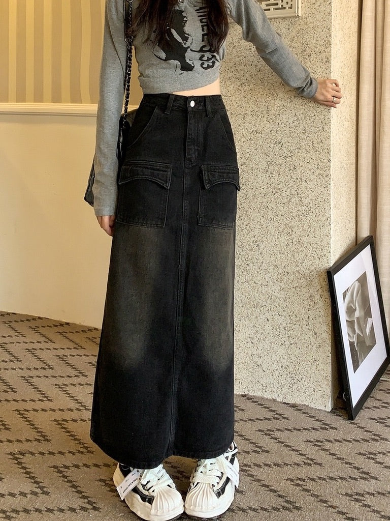 SK11 | Basic long skirt jeans