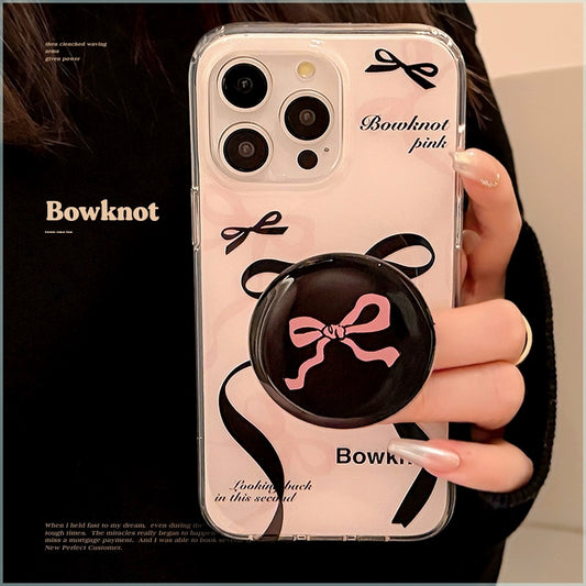 CA24 | Black bow with grip holder phone case