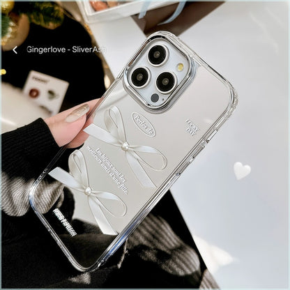 CA21 | aesthetic bow mirror phone case