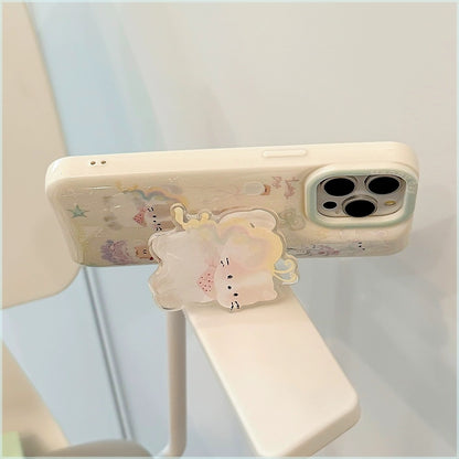 CA23 | Angelic aesthetic kitty phone case with grip holder