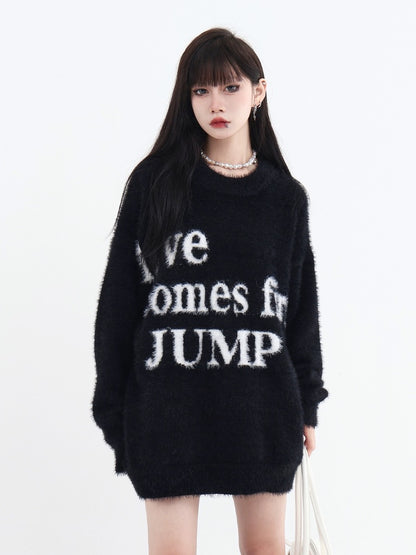 TP77 | National trend letter round neck sweater