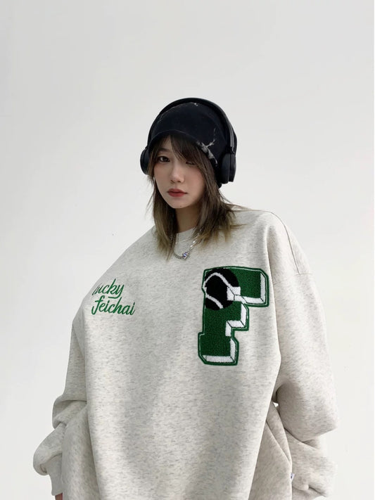 TP80 | Letter Embroidered Tennis Sweater