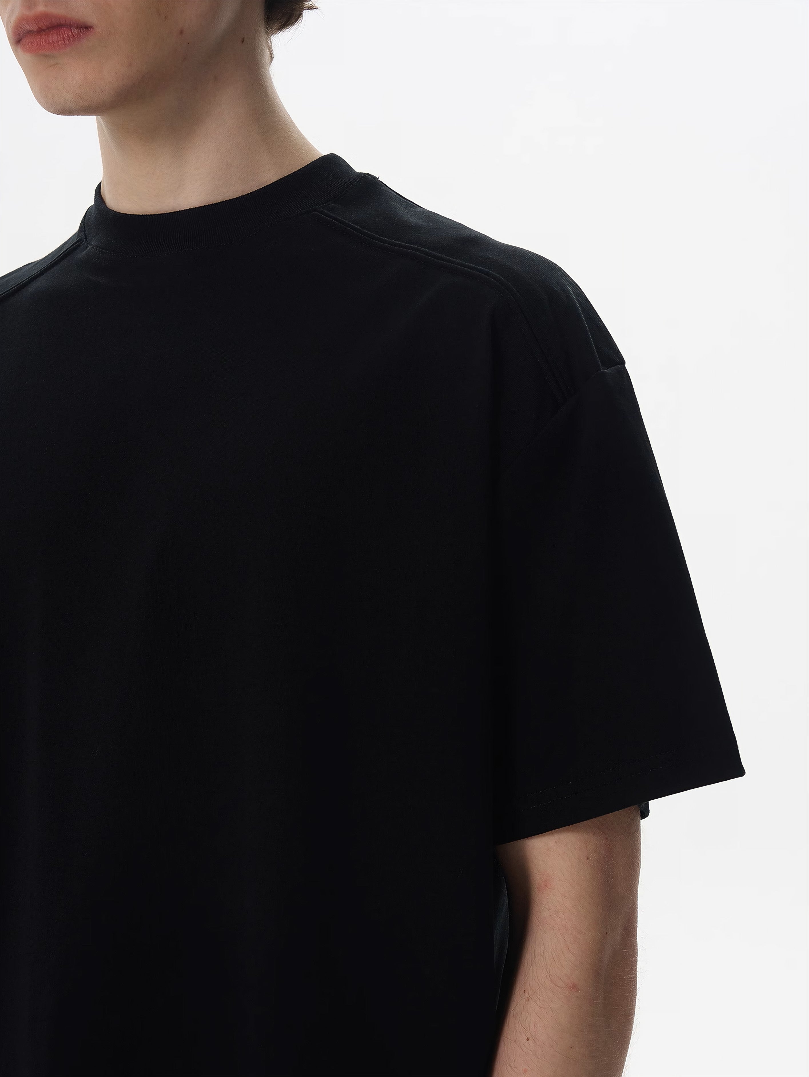 Sorona Cool Fabric Boxy Fit Deconstructed T-shirt