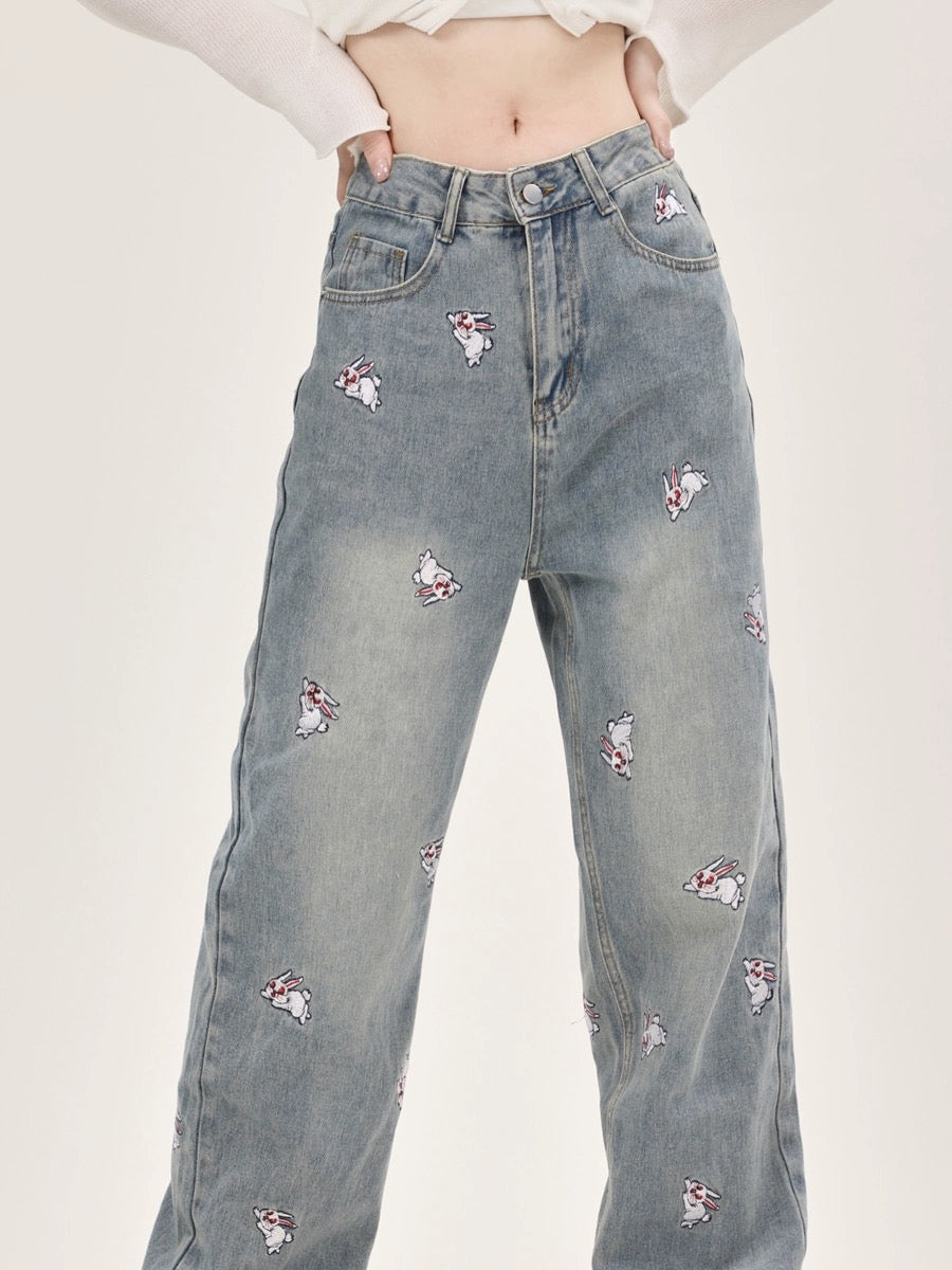 PN01 | Rabbit Straight Jeans Pants