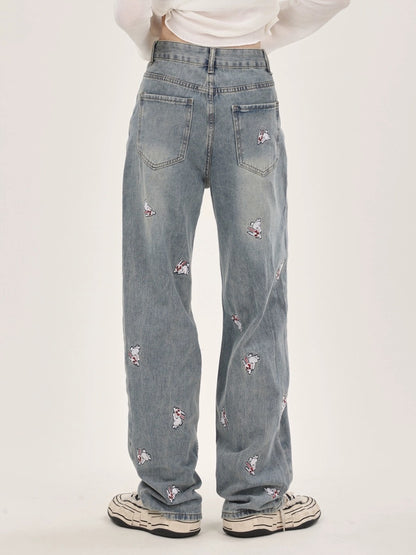 PN01 | Rabbit Straight Jeans Pants