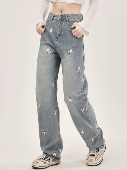 PN01 | Rabbit Straight Jeans Pants