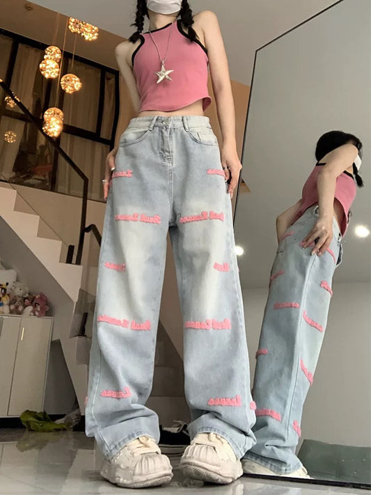 PN18 | Barbie Light Denim Wide-Leg Jeans