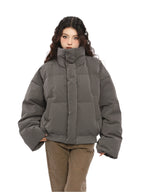 American Stand Collar Short Down Puffer Jacket