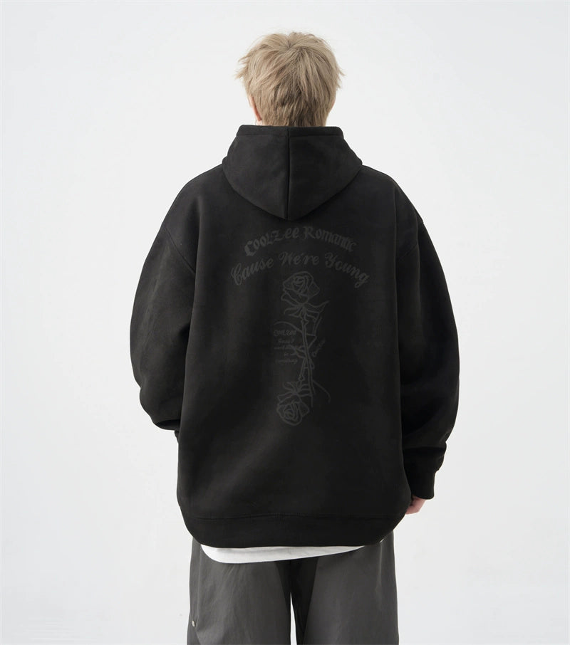 520gsm Heavy Suede Rose Devoré Hoodie