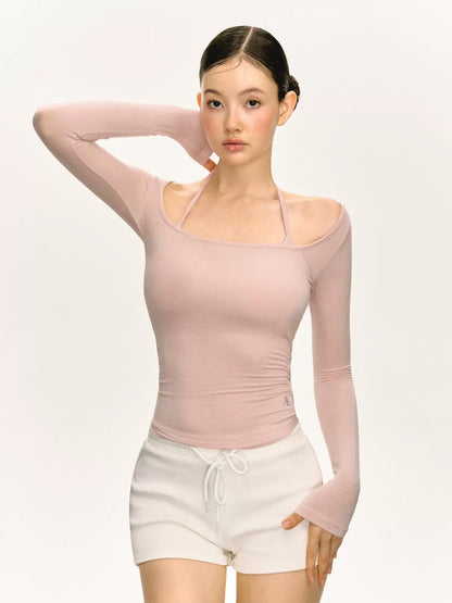 Two Long Sleeve Slim Fit Crop Top