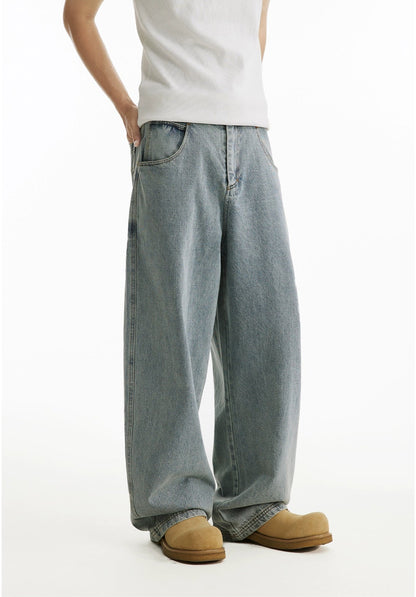 Cleanfit Washed Retro Loose Jeans