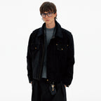 Vintage Deconstructed Suede Corduroy Jacket