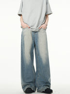 Reversed Wide-Leg Jeans