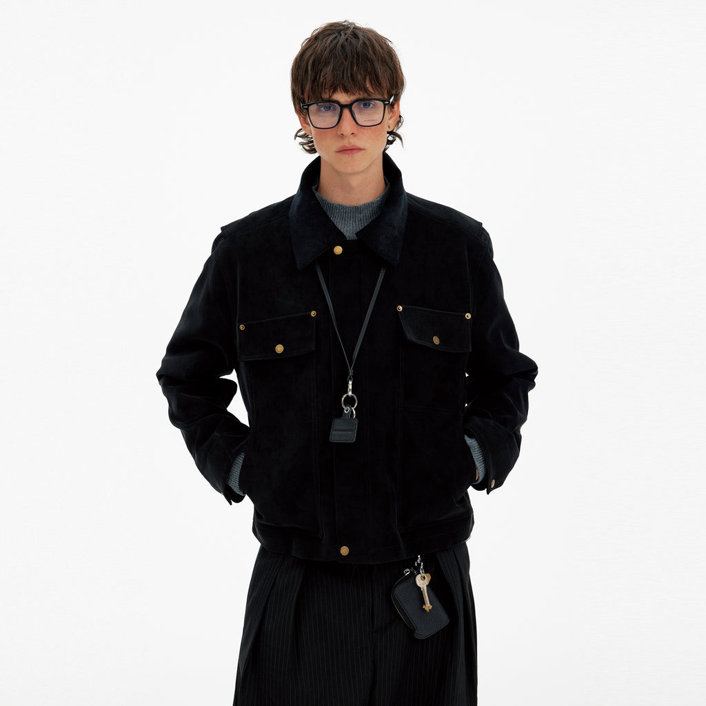 Vintage Deconstructed Suede Corduroy Jacket
