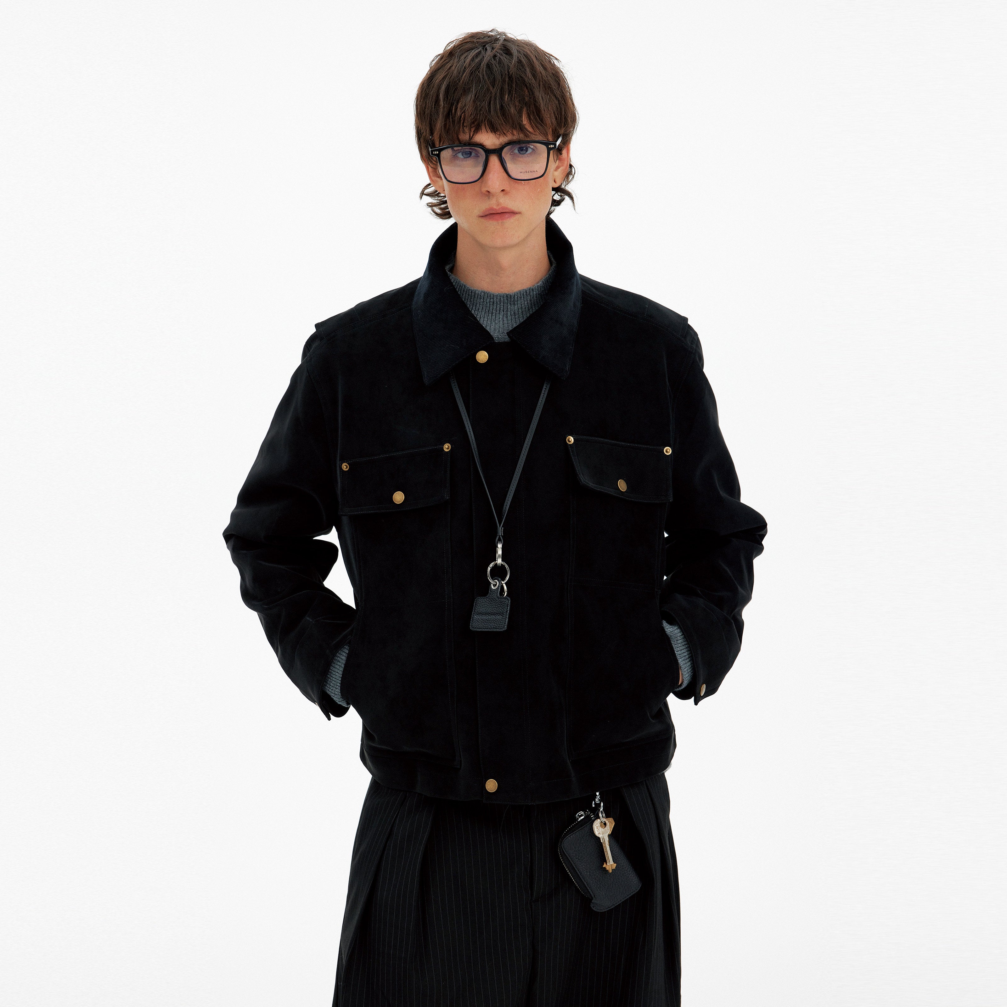 Vintage Deconstructed Suede Corduroy Jacket