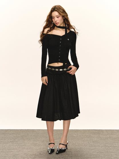 Retro Design Sense Slim Fit Knit Cardigan