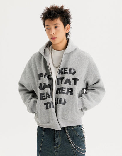 Cardigan Sweatshirt Couple Cleanfit Hooded Long Sleeve Jacket