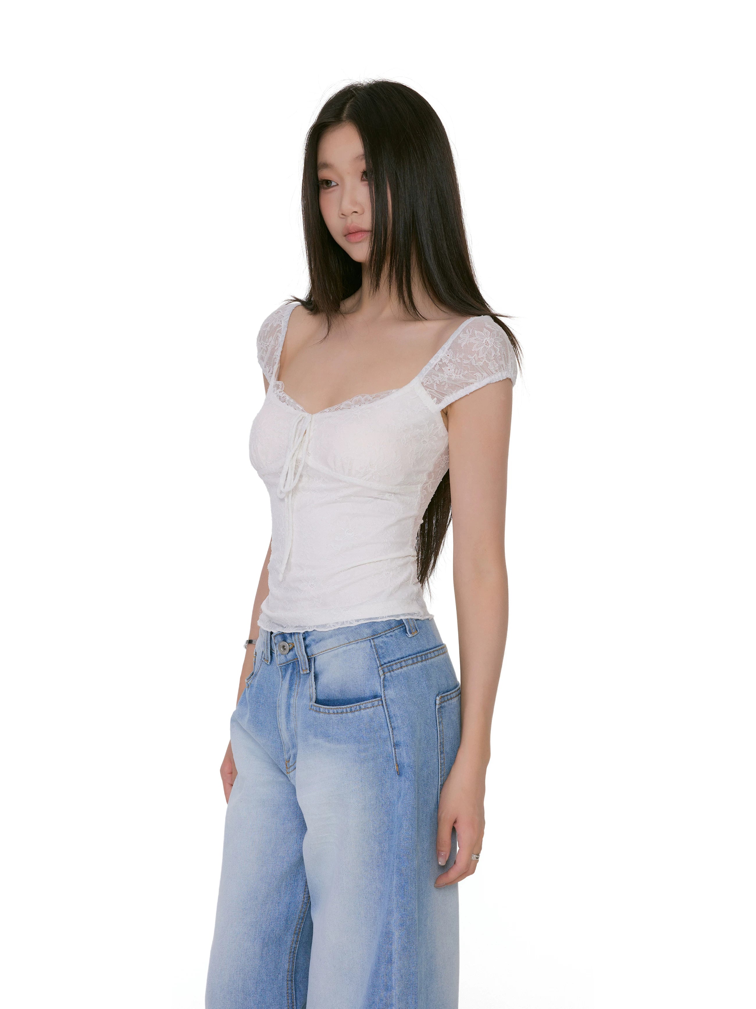 Floral Lace-Back Camisole Top