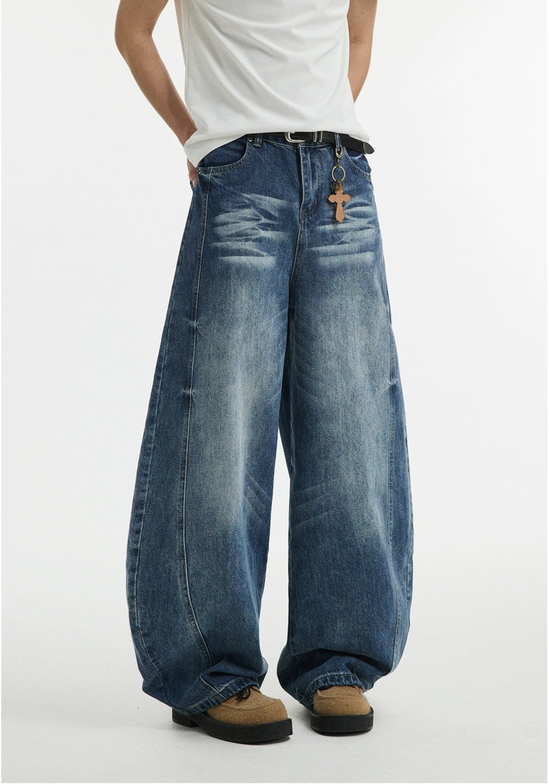 Casual Washed Wide-Leg Versatile Jeans