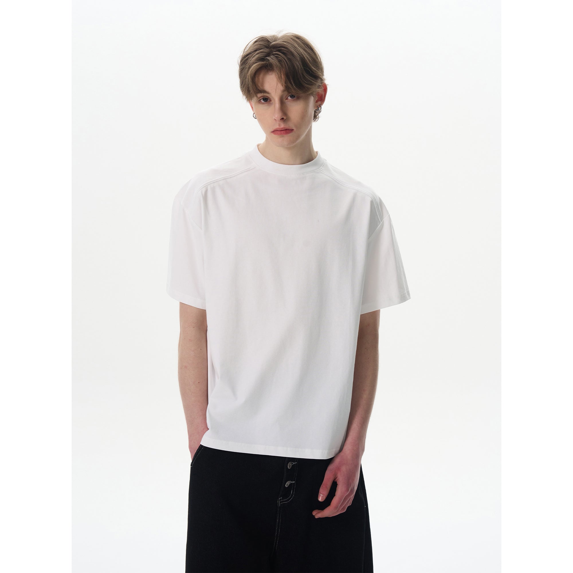 Sorona Cool Fabric Boxy Fit Deconstructed T-shirt