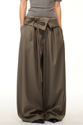 Vintage Pleated Wide-Leg Trousers detail