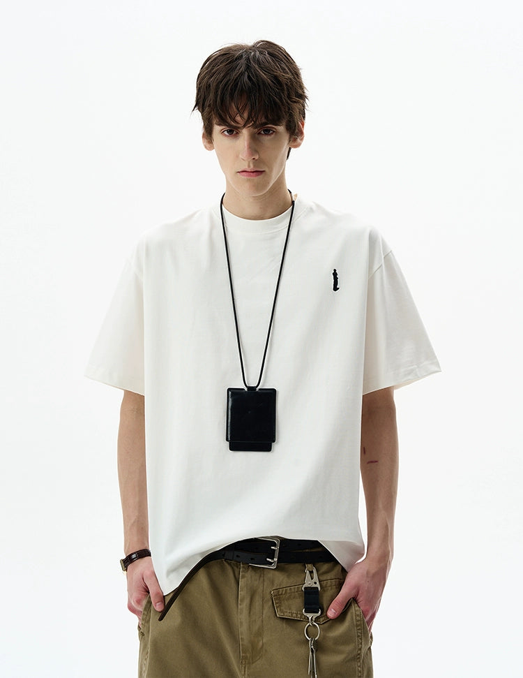 Simple Luxury Embroidery "i" Tee