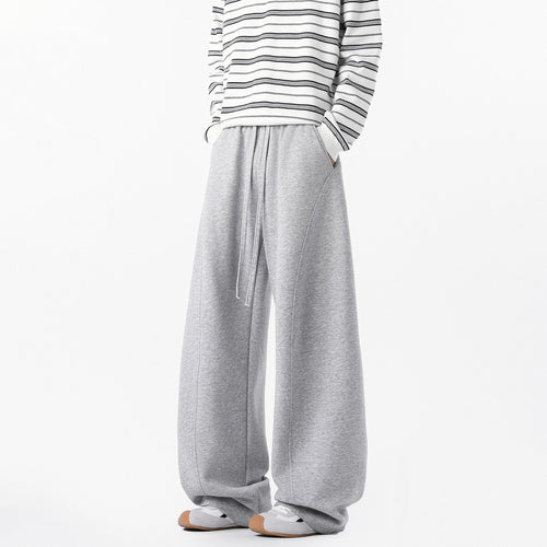 Curved Wide-Leg Pants