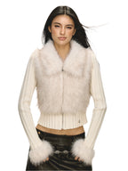 Retro Design Sense Patchwork Wool Sweater Jacket