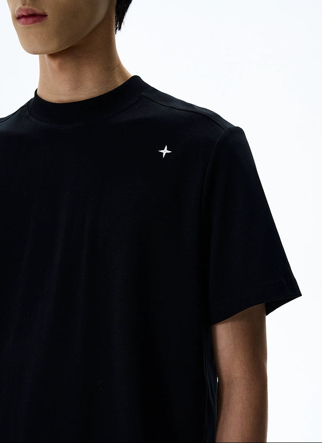 Simple Polaris Cropped Embroidered Tee