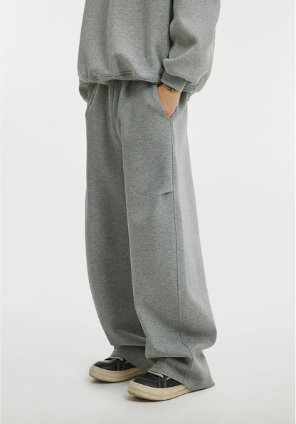 Basic Drawstring Straight Leg Loose Pants
