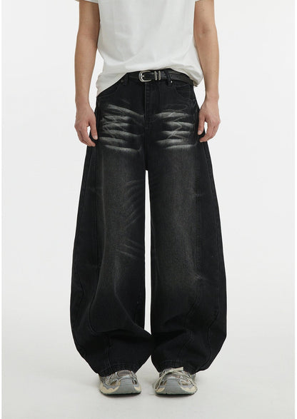 Casual Washed Wide-Leg Versatile Jeans