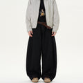 Vintage Straight Loose Denim Black Wide-Leg Jeans