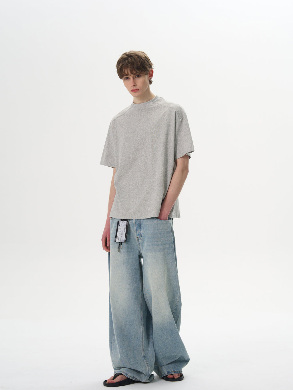 Sorona Cool Fabric Boxy Fit Deconstructed T-shirt