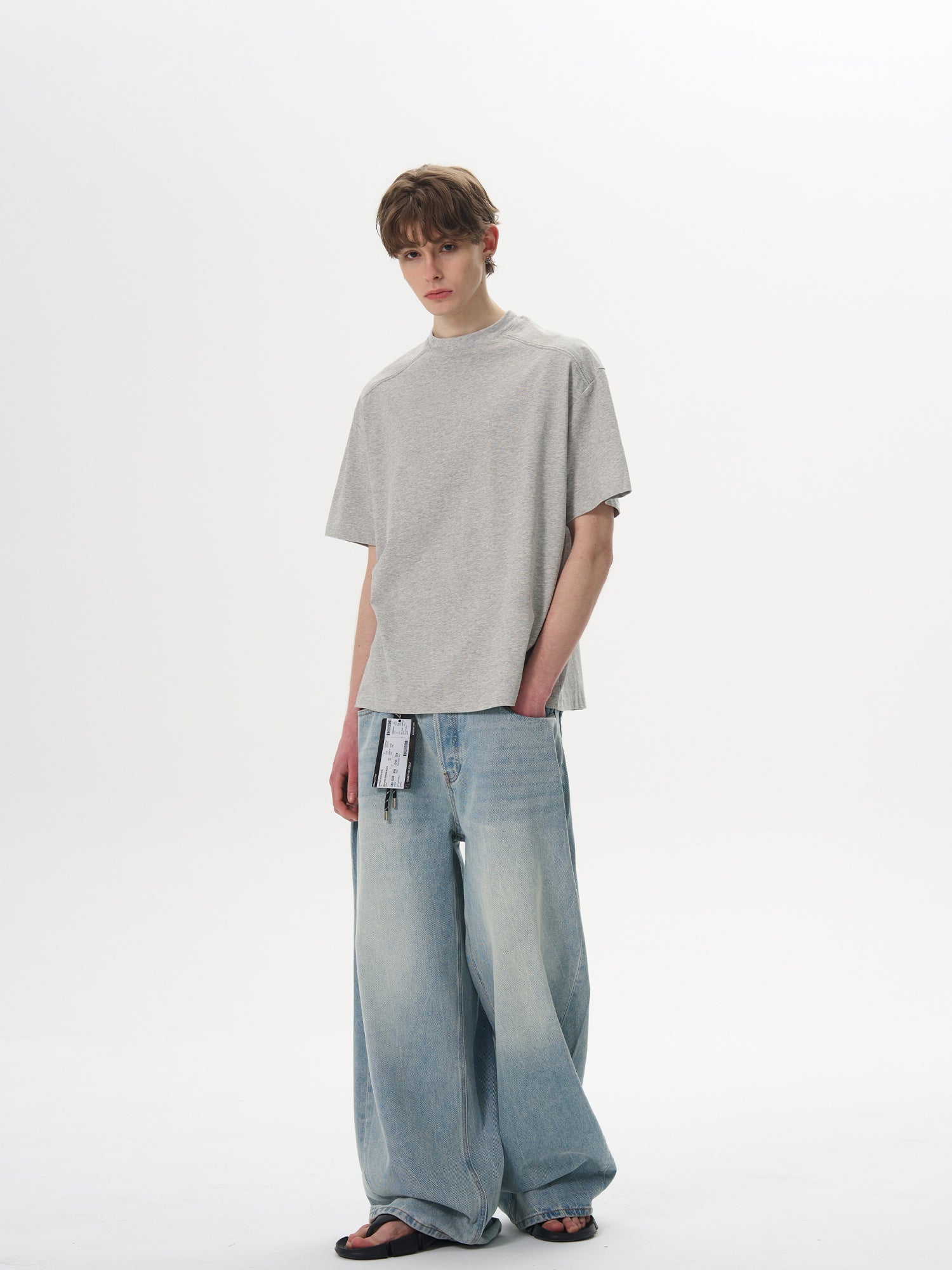Sorona Cool Fabric Boxy Fit Deconstructed T-shirt